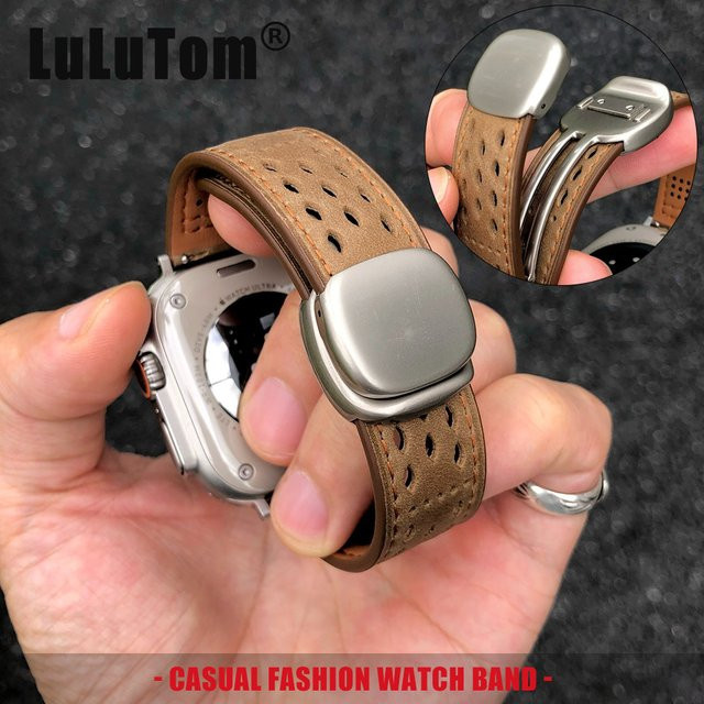 LuLuTom Uhrenarmband Leder, Magnetisch, Unisex, Vintage - Bild 1