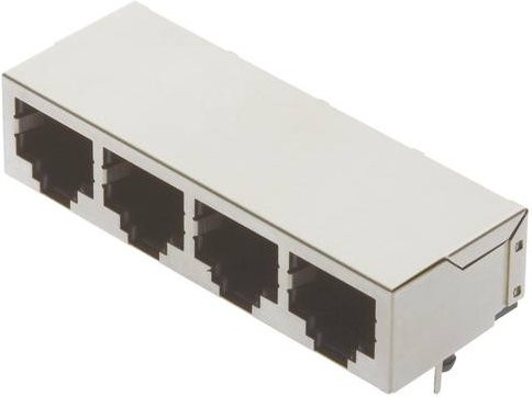 HARTING Buchse 09 45 551 1124 mit 8 Polen für Sensoren in Weiß - Bild 1