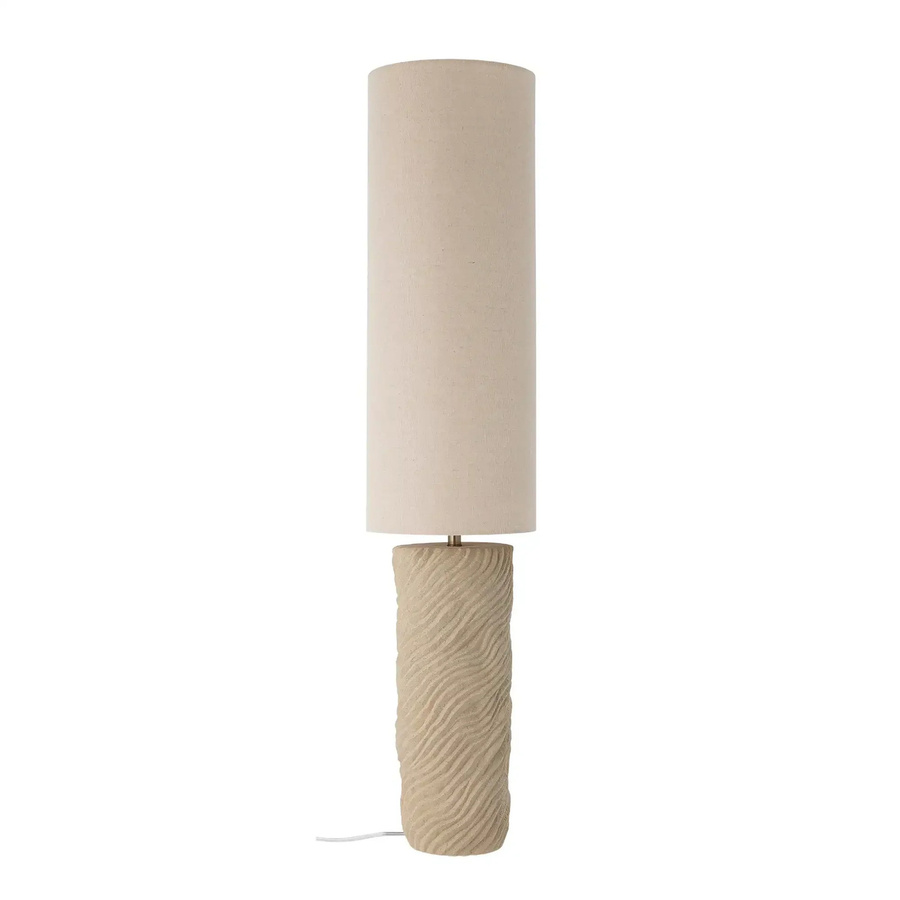 Bloomingville Stehlampe Payah aus Keramik in Nature Beige mit Baumwollschirm, Höhe: 110 cm - Bild 1