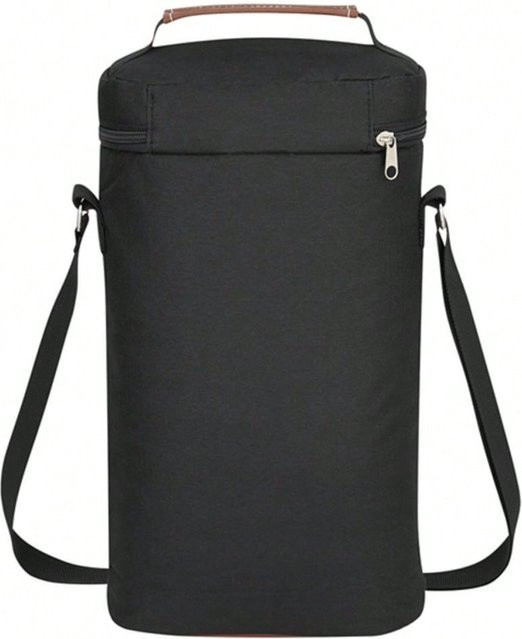 MTMA Tragbare Thermoschtutztasche für Rotwein und Lunchbox, runde Eistasche in Schwarz, B/T/H: 20 x 10 x 33 cm - Bild 1