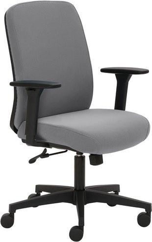 Mayer Sitzmöbel Drehstuhl grau mit Armlehnen und Rollen, B/H: 70 x 62 cm - Bild 1