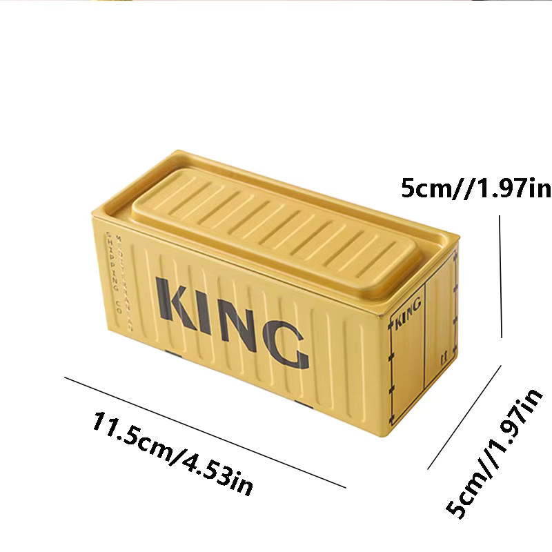 Kreative Mini Eisen Box als Desktop Ornament und kleine Aufbewahrungsbox aus Metall in Grün und Multicolour - Bild 3