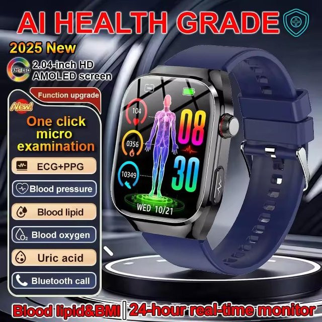 Lucky Start Smartwatch mit Sprachanruf und Gesundheitsfunktionen in Blau - Bild 1