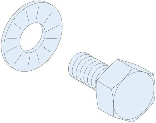 Schneider Electric LVS04195 PrismaSeT-P Linergy BS Befestigungsschrauben mit Scheiben M6x16mm, Farbe: Silber, 40 Stück - Bild 1