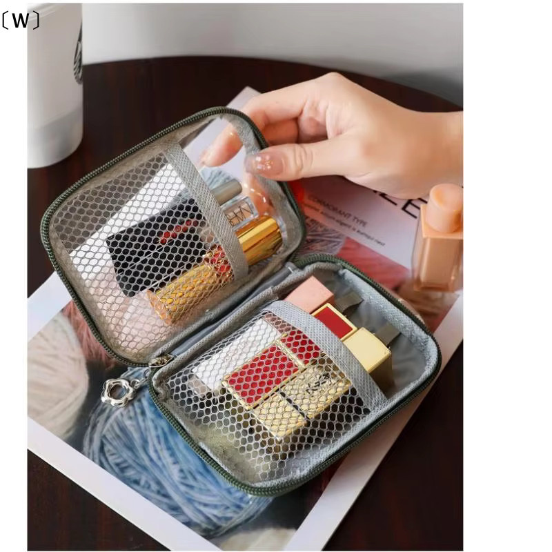 Multifunktionale Kopfhörer-Datenkabel-Aufbewahrungstasche aus transparentem PVC mit harter Schale, wasserdicht und großkapazitiver Organizer in Blau - Bild 4