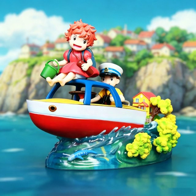Bandai Ponyo Sosuke Bootsszene Figur, Einzelfigur - Bild 1