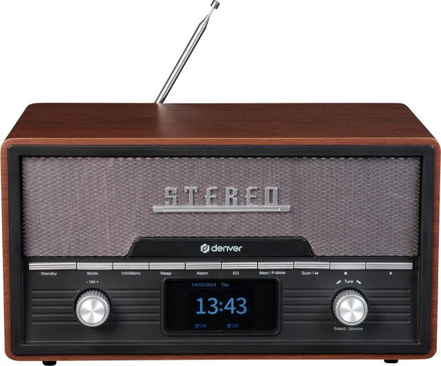 Denver MDA-525 Musikanlage mit Radio, CD-Player und Bluetooth in Dunkelbraun - Bild 1