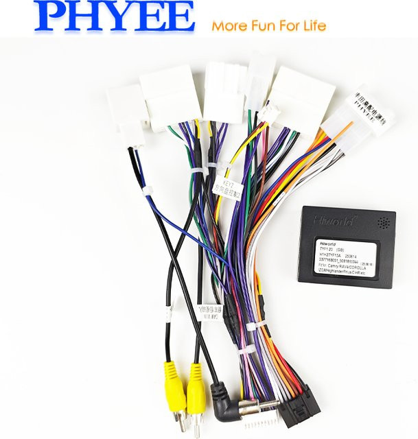 PHYEE CAN Bus Kabelbaum Decoder mit 28/24/16 Pin für Toyota Corolla Hilux Yaris Camry RAV4 inklusive SWC und Rückfahrkamera Unterstützung - Bild 1