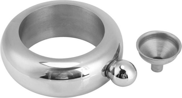 CosyHome Flachmann Edelstahl, Silber, Unisex - Bild 1