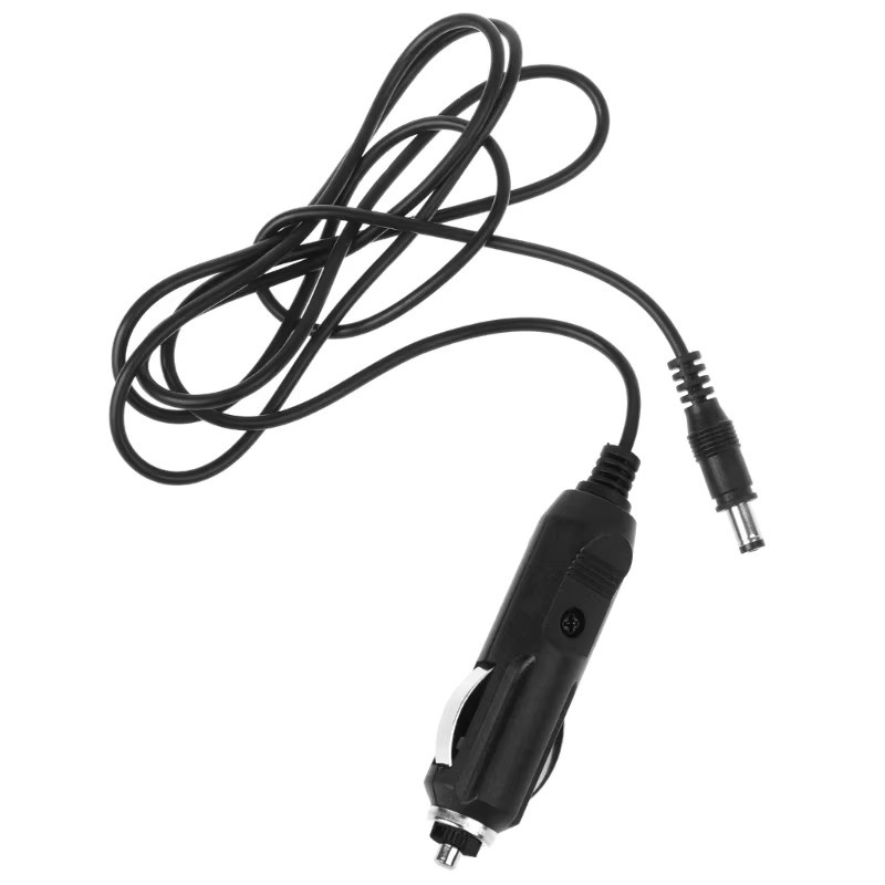 12V Auto Ladegerät und Netzteil mit 5,5mm x 2,1mm Barrel-Stecker für den Zigarettenanzünder in Schwarz - Bild 1