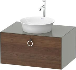 Duravit Waschtischunterschrank White Tulip modern Wandmontage in Weiß und Braun mit Türen und Schubladen B/T/H: 80 x 55 x 40,8 cm - Bild 1
