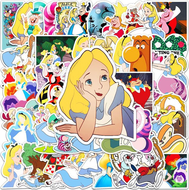 Disney Alice im Wunderland Cartoon-Aufkleber, 10-teiliges Set, multicolor - Bild 1