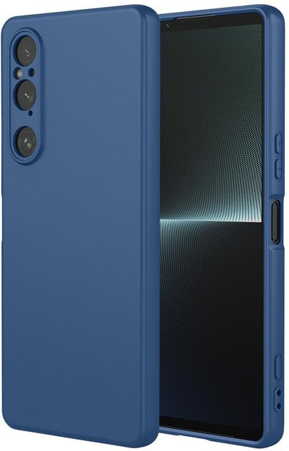 Flexible TPU Schutzhülle aus Flüssigsilikon für Sony Xperia 1 VII, 10 VI, 10 V und 5 V in Blau - Bild 1