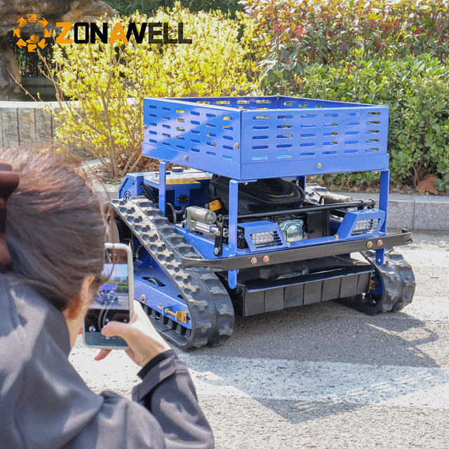 ZONAWELL Automatischer Rasenmäher-Roboter Kabellos in Blau für professionelle Landwirtschaftliche Rasenflächen mit GPS bis 1500 m2 - Bild 1