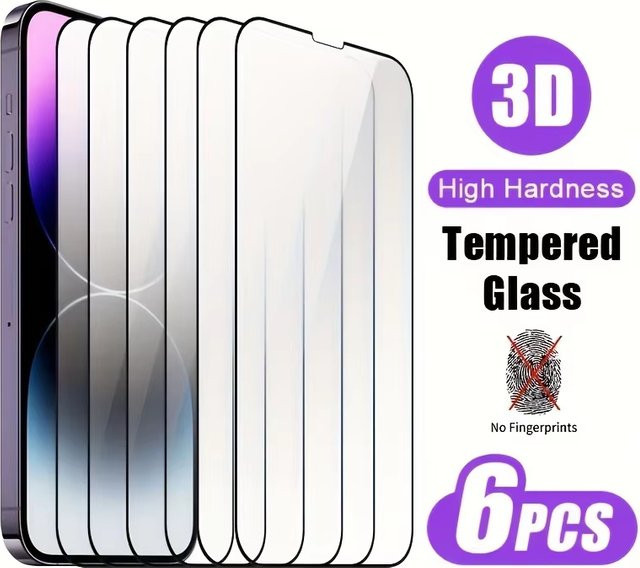 6er Set Panzerglas Displayschutzfolien für Apple iPhone Modelle in Transparent - Bild 1