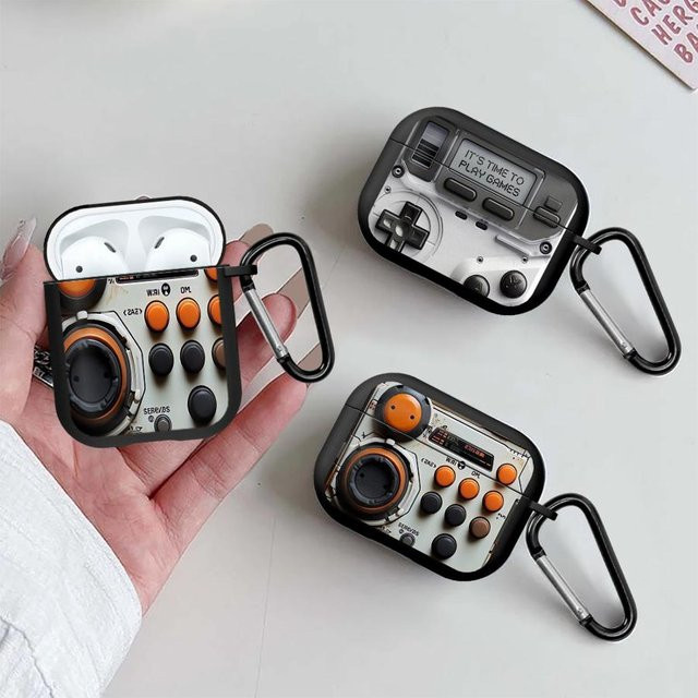 Schutzhülle mit Retro-Spielkonsolen-Muster für Apple AirPods Pro, mehrfarbig - Bild 1