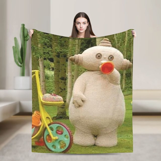 Potdemiel Flanell-Plüschdecke Makka Pakka in Schwarz - Bild 1