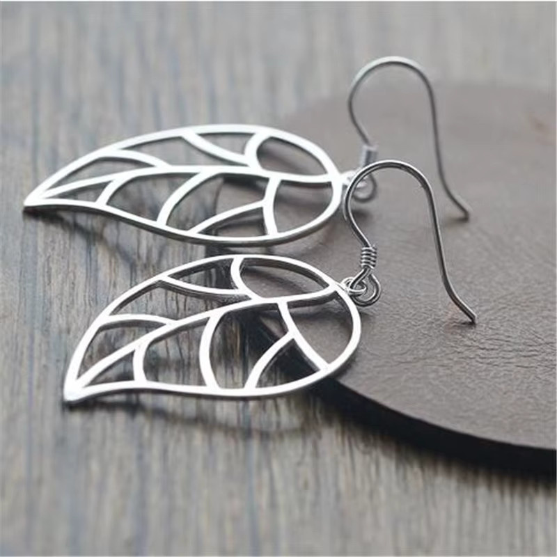 Ohrringe Blatt-Design, 925 Silber, Ohne Stein - Bild 2