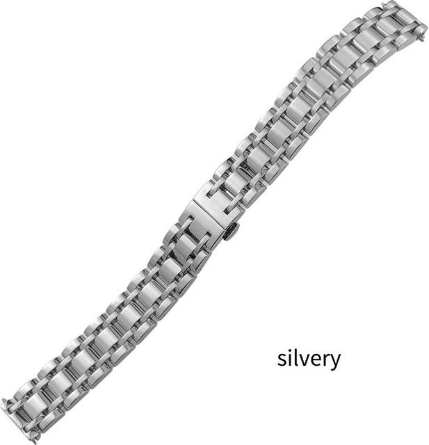 QuirkCart Uhrenarmband Edelstahl, Bicolor, Silber Roségold, 15mm, 17mm - Bild 1