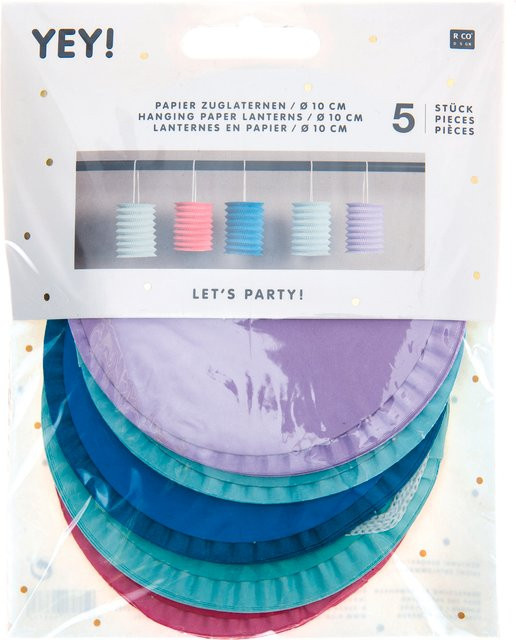 Rico Design Zuglaterne aus Papier in Pastell für Kindergeburtstag und Mottoparty - Bild 1