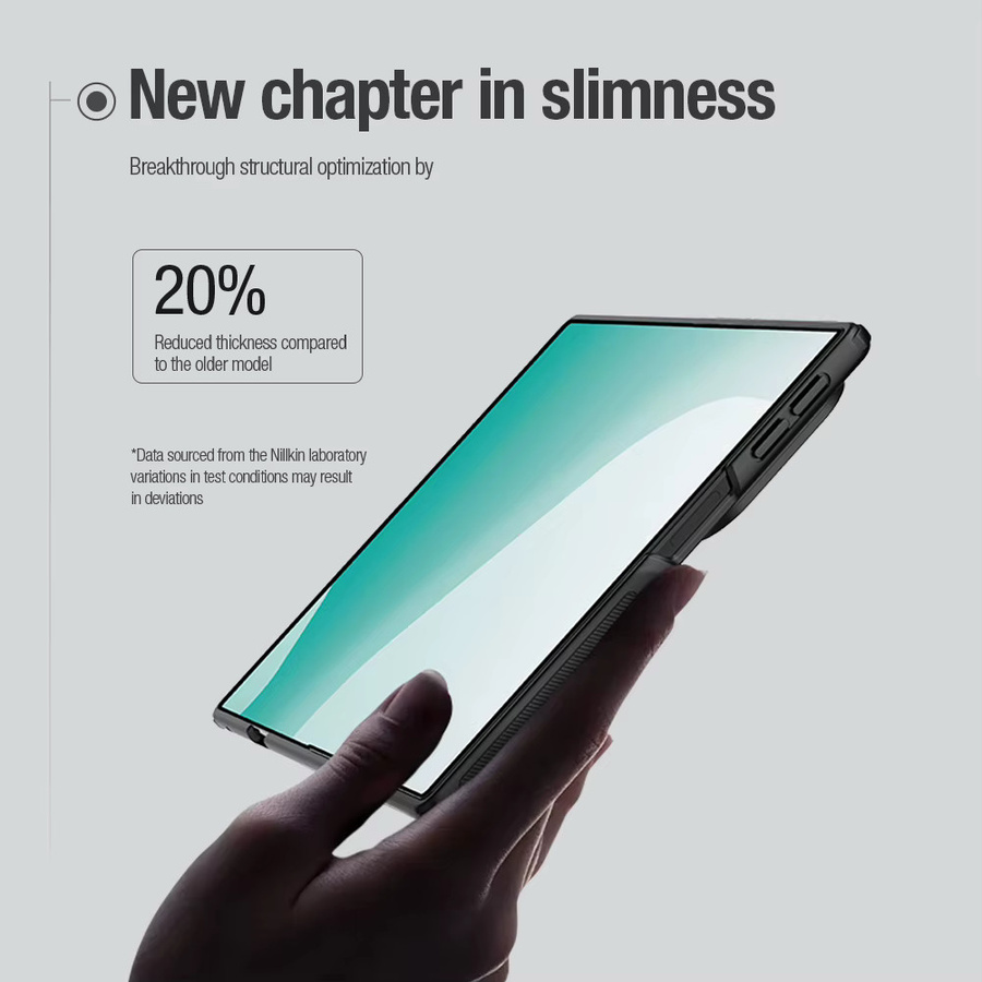 NILLKIN Magnetische Super Frosted Shield Hülle für Samsung Galaxy Z Fold 8 in Schwarz - Bild 3