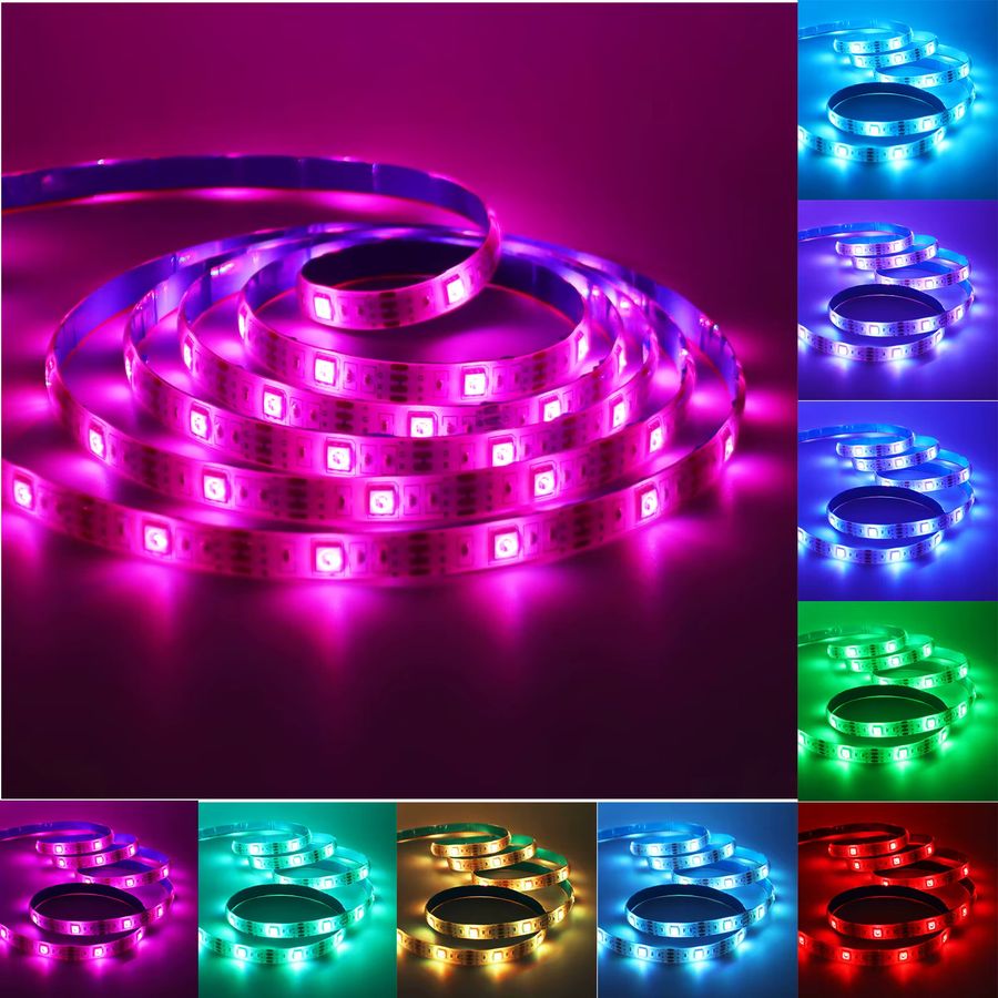 HEGEHE RGB LED Streifen-Set mit Musik-Synchronisierung und Bluetooth-Steuerung, USB-betrieben, dimmbar und flexibel für die TV-Hintergrundbeleuchtung im Innenbereich - Bild 2