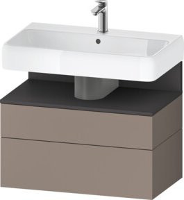 Duravit Waschtischunterschrank Qatego in Grau Matt, B/T/H: 79 x 47 x 59 cm - Bild 1