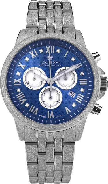 Louis XVI Chronograph, Quarz, Edelstahl, Blau, 43 mm, Herren - Bild 1