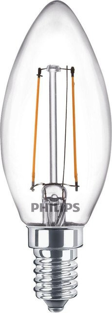 Philips LED-Leuchtmittel Kerzenform E14 2er Set, transparent, Höhe: 9,7 cm, Durchmesser: 3,5 cm - Bild 1