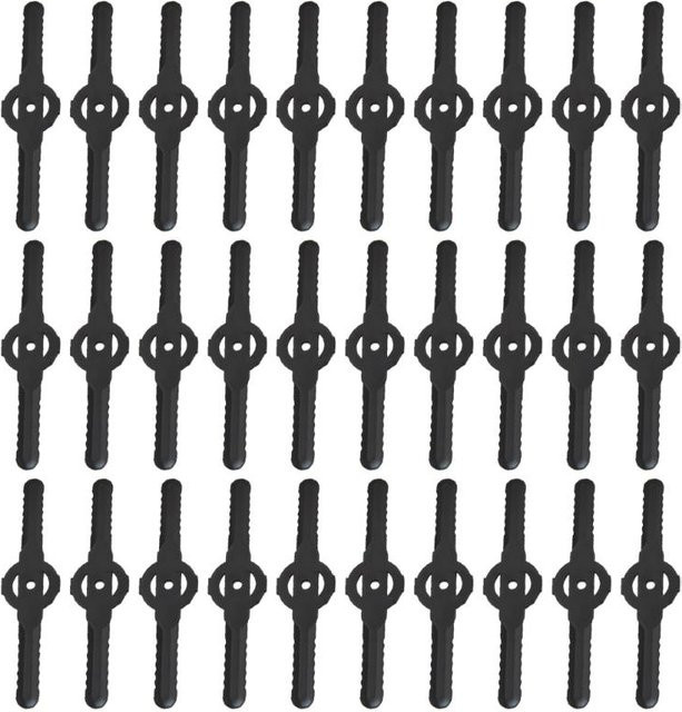 30 Stück Kunststoff-Schneidklingen Ersatz für Akku-Rasentrimmer von SoleMemory in Schwarz - Bild 1