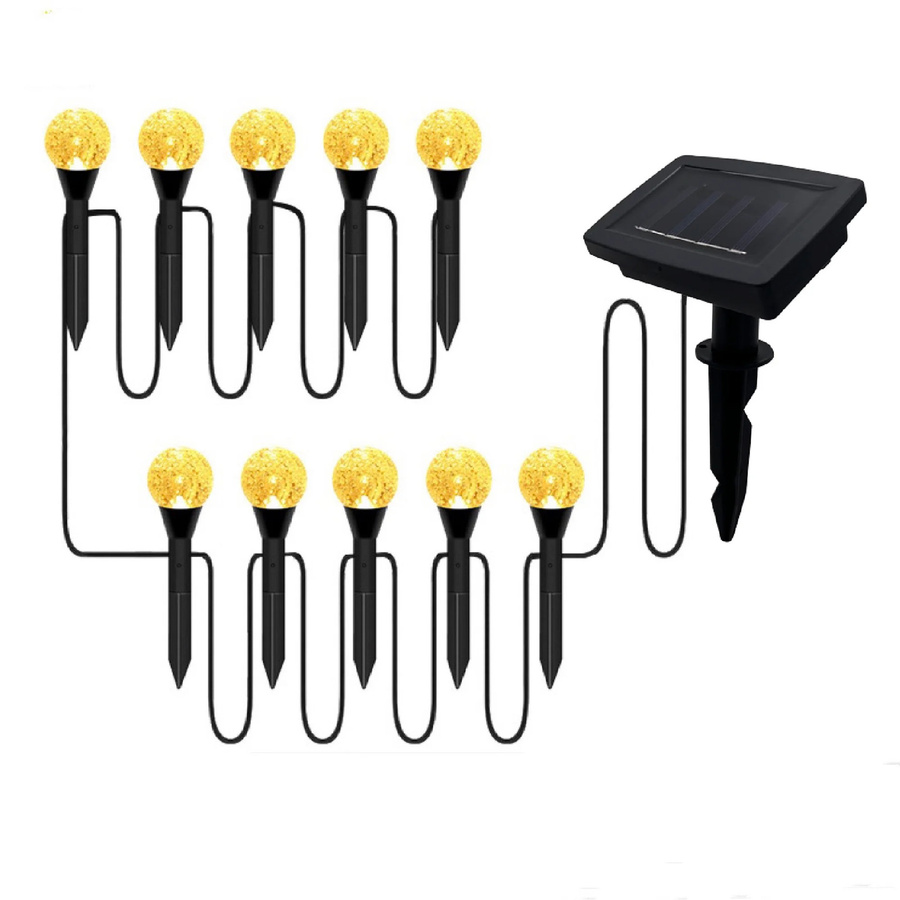viva domo LED-Solar-Stecker Spotlight Set, 10 Stück, Schwarz - Bild 1
