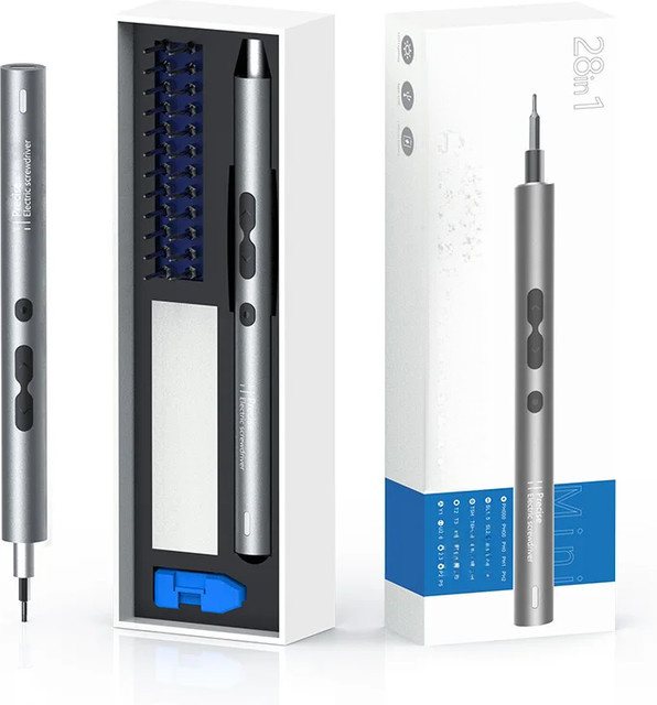 UF·TOOLS Akku-Präzisions-Schraubendreher-Set 28 in 1, kabelloser Mini-Elektroschraubendreher mit magnetischem Bit-Set für Xiaomi Pen und feine Arbeiten - Bild 1