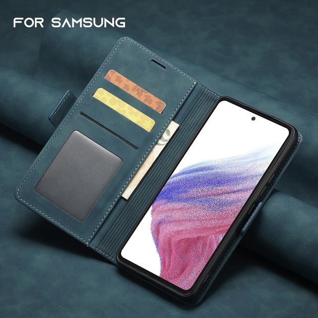 Retro Leder Handyhülle für Samsung Galaxy A17 A56 A36 A16 A55 A35 A15 Business Wallet Cover mit Kartenfach - Bild 1