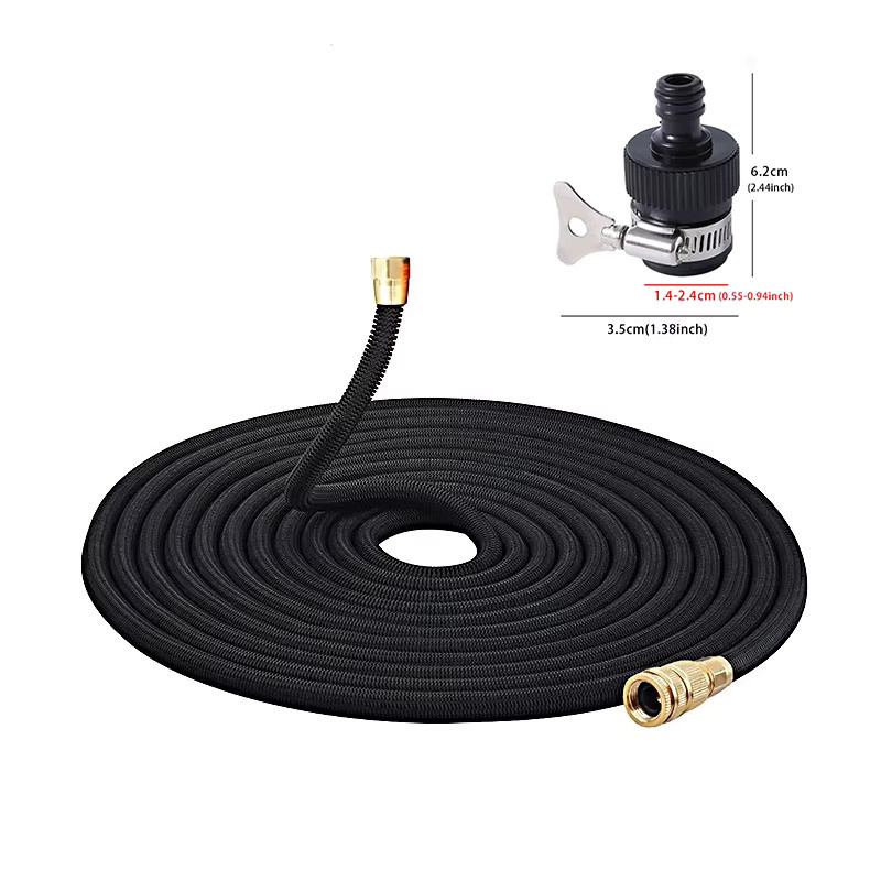 Erweiterbarer Garten Wasserschlauch in Schwarz für flexible Bewässerung und Hochdruckreinigung - Bild 4