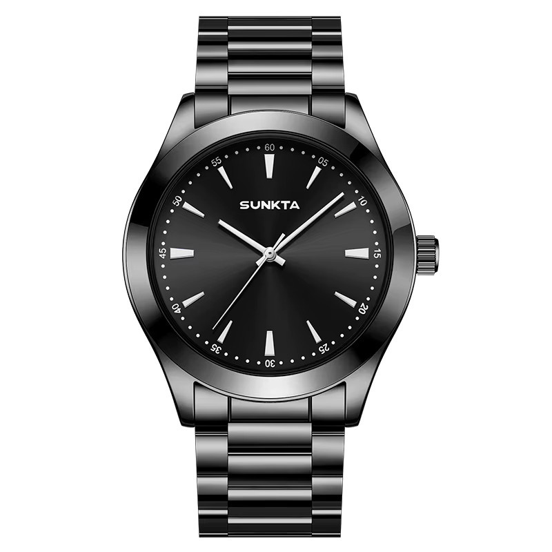 SUNKTA Armbanduhr, Quarz, Edelstahl, Schwarz, Herren - Bild 7