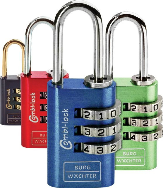 Burg Wächter Combi Lock Fun 88 Verstellbares Zahlenschloss aus Aluminium in Multicolour - Bild 1