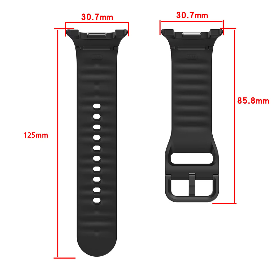 Samsung Uhrenarmband Silikon, Schwarz, Unisex - Bild 4