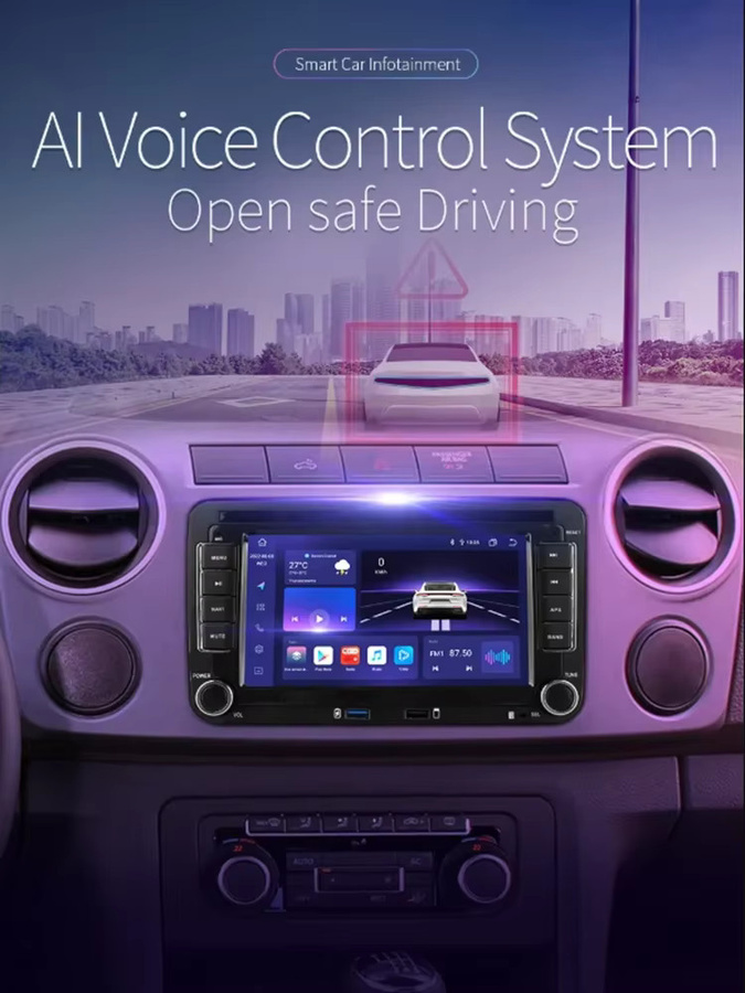 OSSURET 8 Zoll Multimedia Radio mit Carplay und Android Auto für VW Golf 5, Polo, Passat B6, CC, Touran, Scirocco, Caddy, Jetta sowie Skoda und Seat in Schwarz - Bild 4