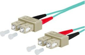 BTR NETCOM Duplex-Glasfaserkabel OM3 mit SC/SC Steckern, Länge: 1 m, Multicolor - Bild 1