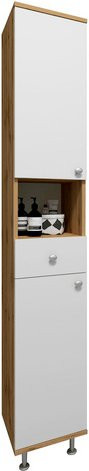 VCM Hochschrank Nilosi in Beige mit Eichenoptik, Breite: 30 cm, Höhe: 185 cm, Tiefe: 31 cm - Bild 1
