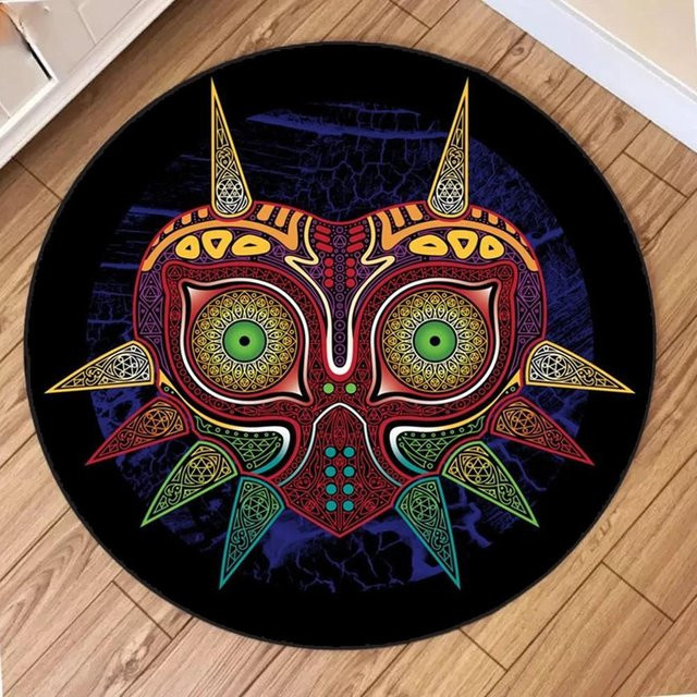 Runder Teppich Zelda Majora’s Mask im Retro-Stil von JGJG, Mehrfarbig, Durchmesser: 60 cm - Bild 1