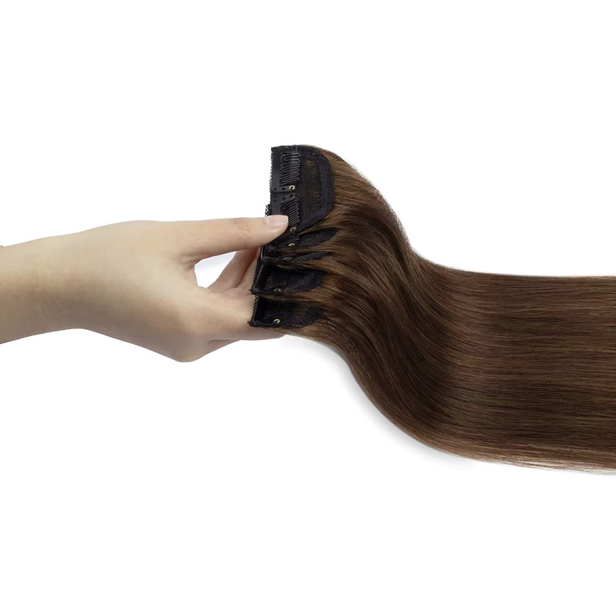 MRS HAIR Clip-in-Extensions aus Echthaar, 30 g, 5-teiliges Set - Bild 4