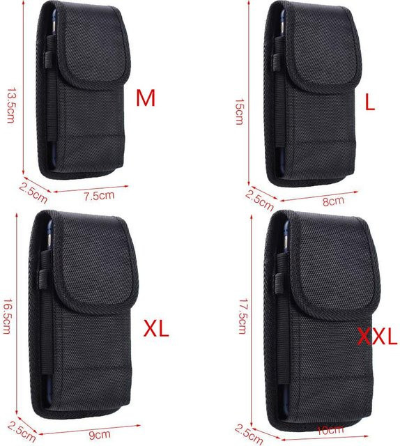Nylon Handy-Holster-Hülle mit Gürtelclip in Schwarz von Gather in the world - Bild 1