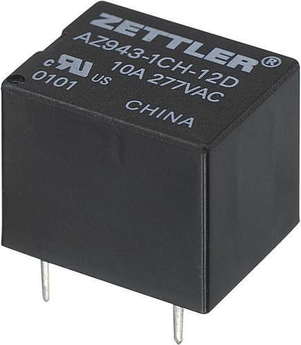 Zettler Electronics AZ943-1CH-12DE Printrelais 12 V/DC 15A 1 Wechsler in Schwarz - Bild 1