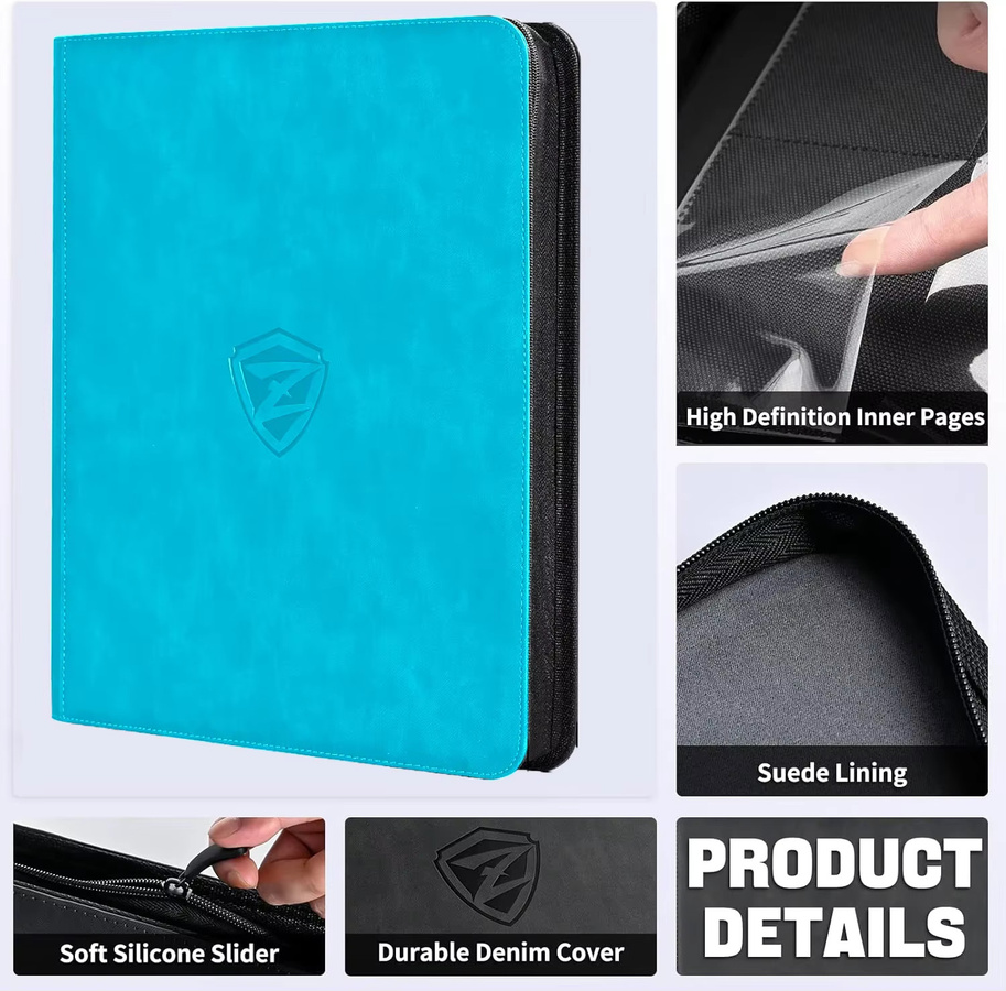 Marsguard Kartenmappe, 9-Fach-Sammelkartenalbum-Halter, Blau - Bild 5