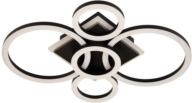 Pocoline LED-Deckenleuchte Lavan in Schwarz, B/H/T: 39 x 49 x 9 cm - Bild 1