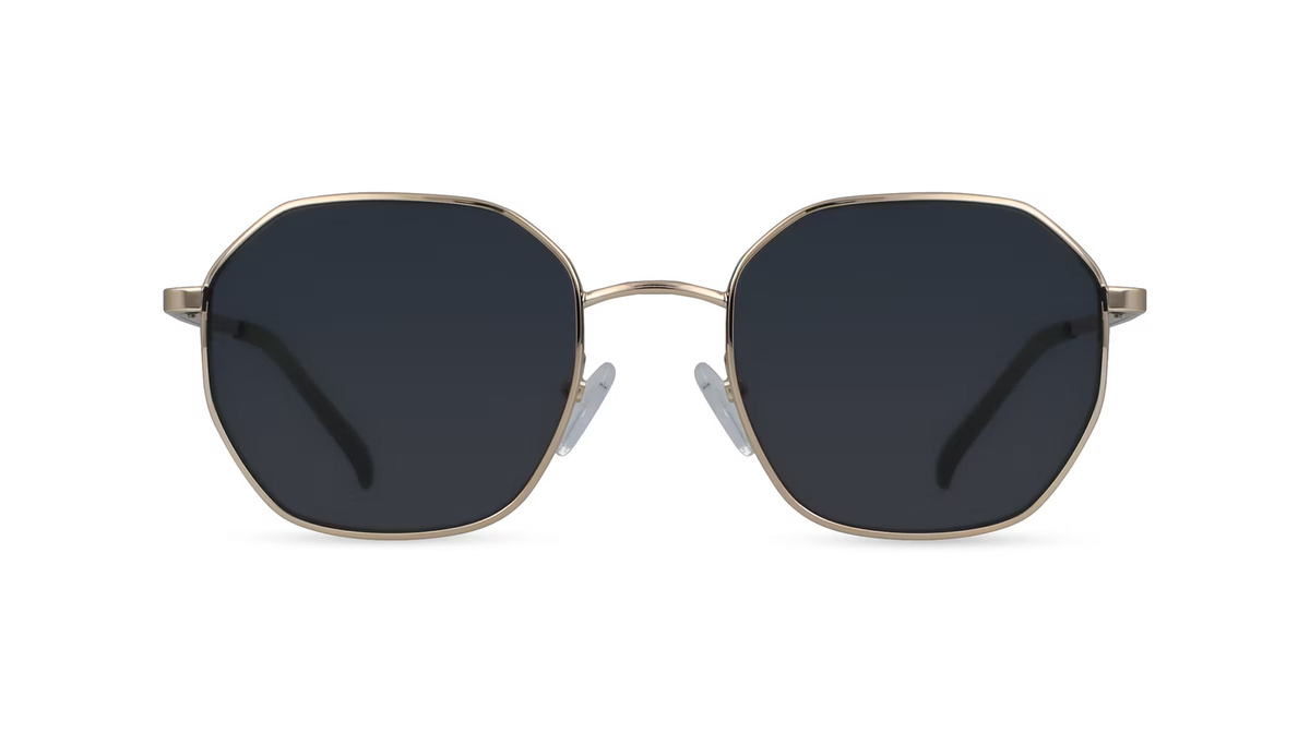 Fielmann BD 479 SUN Sonnenbrille, Vollrand, hexagonal, Edelstahl, gold, Unisex - Bild 1