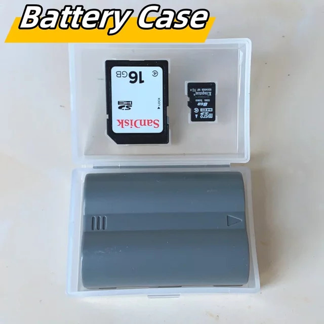 SONOVEL Kamera Batterie Box in Transparent zum Schutz für Nikon EL3E EN-EL15 Canon LP-E6 BP-511A NB10L 7L Pentax LI90 Sony FM500H FW50 FM55H - Bild 1
