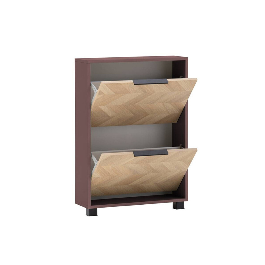 Schildmeyer Schuhkipper Piazza 2er Mauve Fischgräte B/H/T: 59,8 x 85,7 x 19,55 cm - Bild 3
