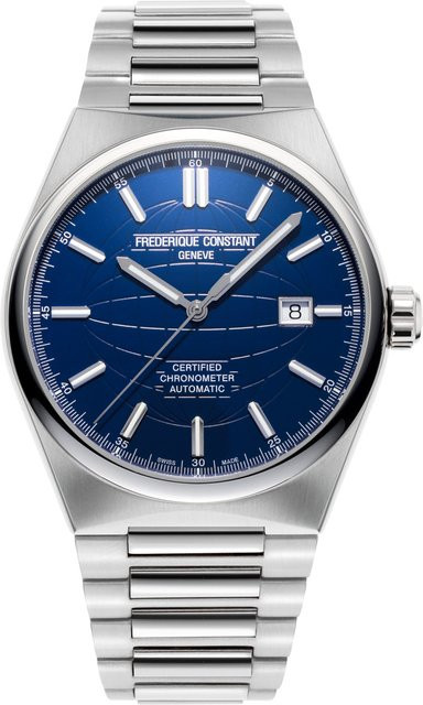 Frederique Constant Armbanduhr Automatik, Edelstahl, Blau, 41 mm, Herren - Bild 1